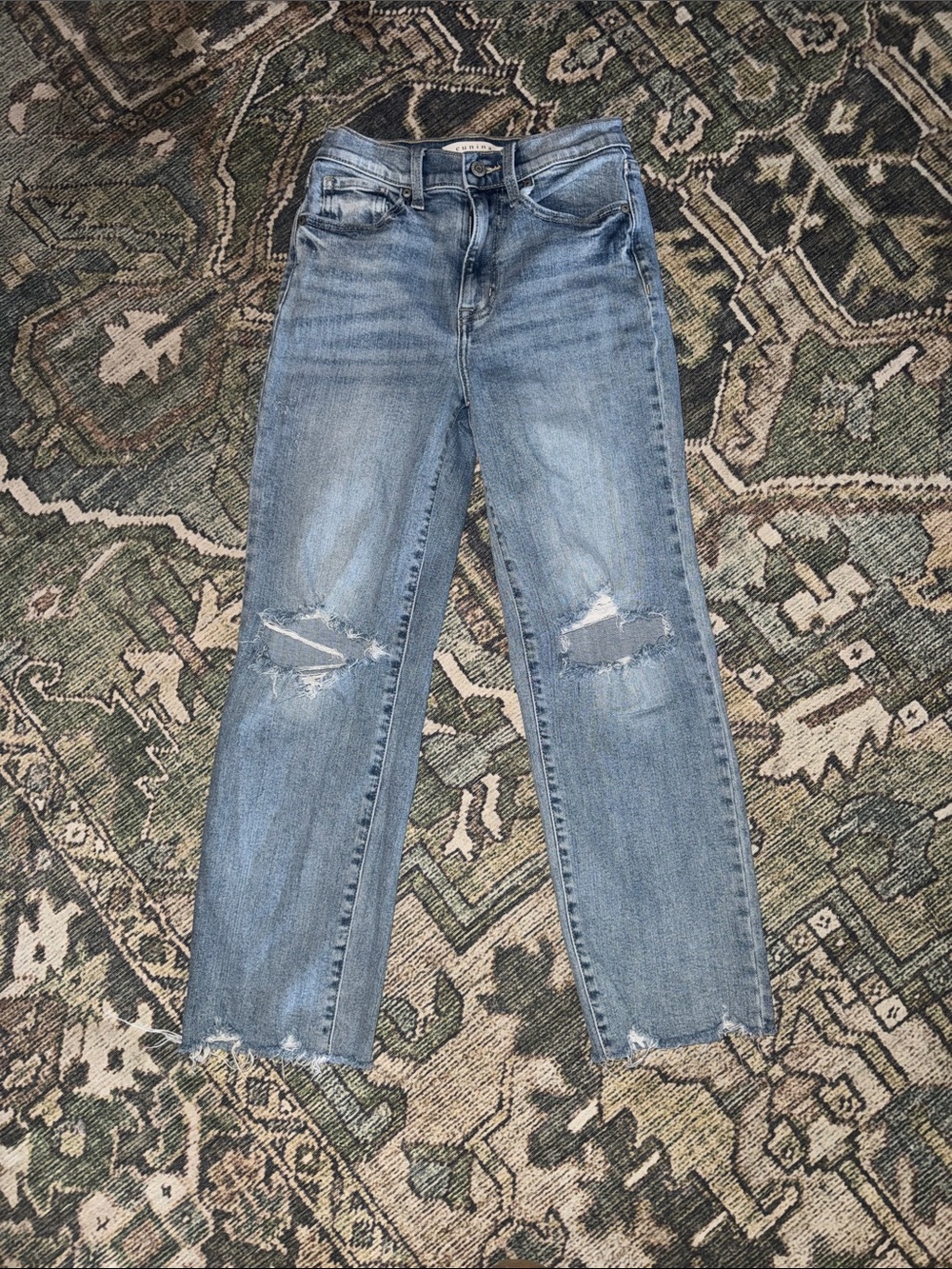 Light Blue Distressed Women's Jeans